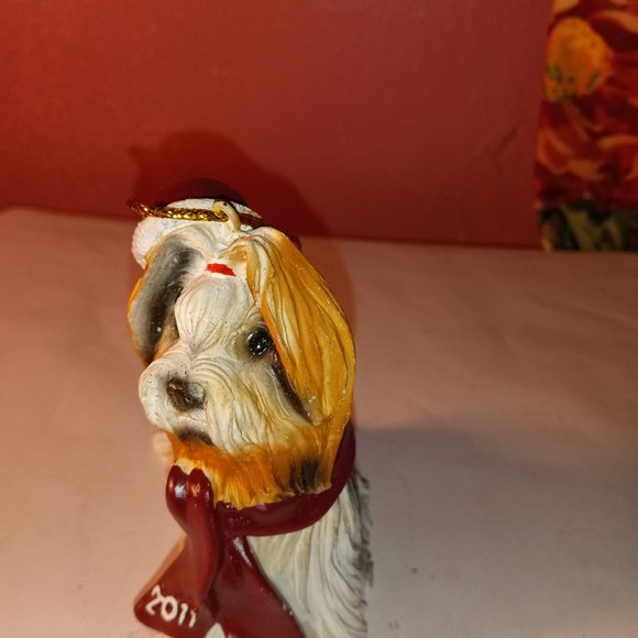 CHRISTMAS COLORFUL DOG PET CERAMIC ORNAMENT - Picture 9 of 9